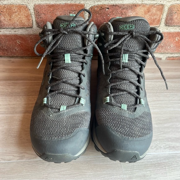 Keen Mid height hiking boots grey and mint green size 9.5 - Picture 12 of 13